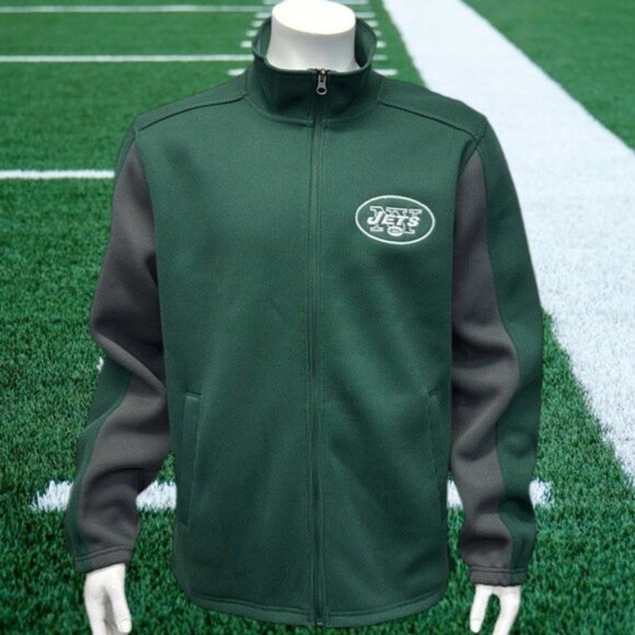 New York Jets NFL Team GIII Apparel Fleece Lined Embroidered Full Zip Jacket LG - Picture 2 of 13